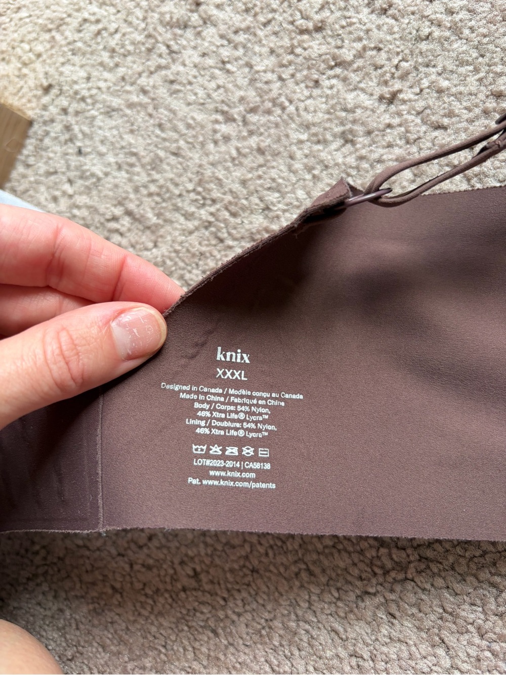 🍁 KNIX - XXXL Brown Bra - Picture 5 of 7